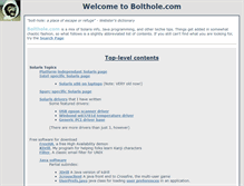 Tablet Screenshot of bolthole.com